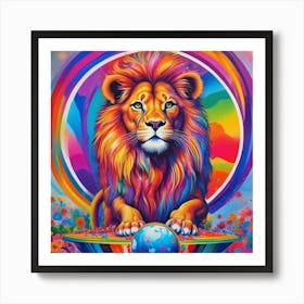 Lion Of The Rainbow Art Print