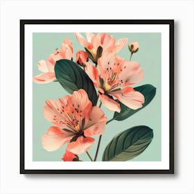 Pink Flowers 1 Art Print