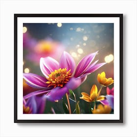 Flowers In The Garden 1 Art Print