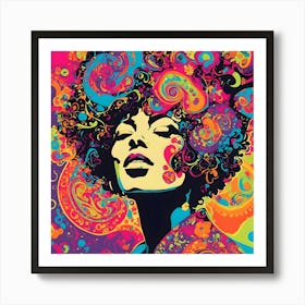 Psychedelic Woman Art Print