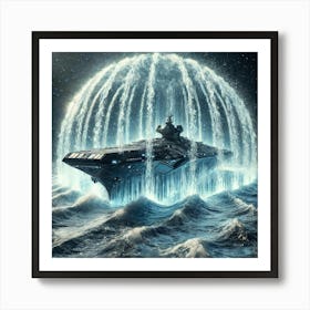 Cascade Sovereignty Scifi Tempest Tide Carrier Force Field Art Print