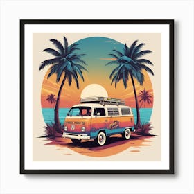 Vw Camper Van Art Print