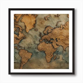 World Map Art Print