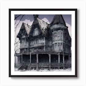 Haunted House Art Print