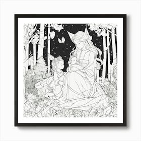 Elf In The Forest Art Print