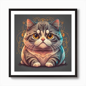 Scottish Shorthair Cat Art Print