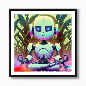 Robot Meditation Art Print