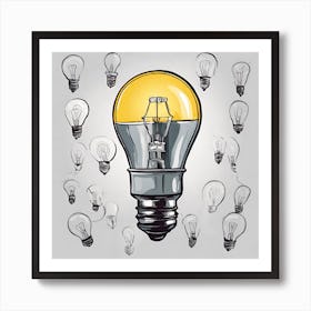 Light Bulb Stock Videos & Royalty-Free Footage Art Print