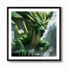 Green Dragon 2 Art Print