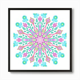 Watercolor Mandala Art Print