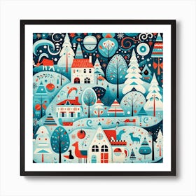 Christmas Village 24 Art Print