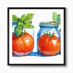 Tomatoes In Jars Art Print