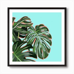 Monstera Square Art Print