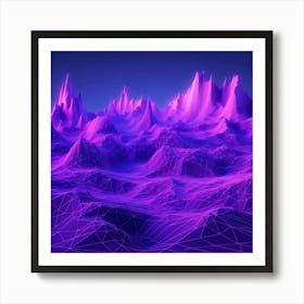 Abstract Mountain Landscape 1 Art Print