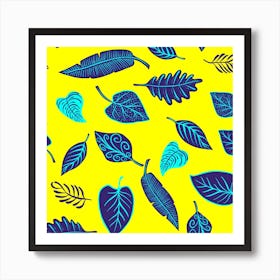 Leaves Pattern Picture Detail Art Print