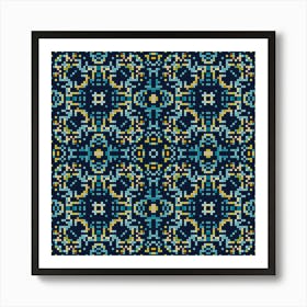 Beautiful knitted embroidery. Geometric ethnic oriental pattern traditional 4 Art Print