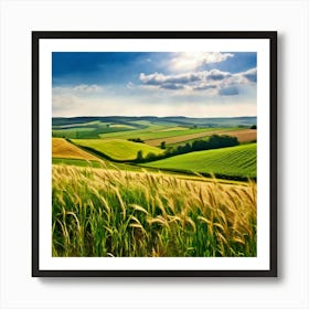 Grass German Cultivate Commercial Ecology Plant Sun Day Cultivated Scene Green Flying Pa (6) Art Print