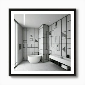 Modern Bathroom Design Art Print