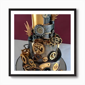 Steampunk Wedding Cake Art Print