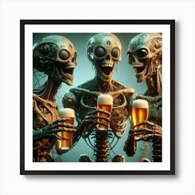 Unwinding Aliens Art Print