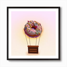 Donut Air Balloon Art Print