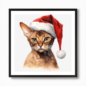 Santa Cat 19 Art Print