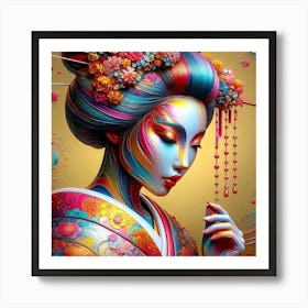 Japan Geisha Visual 136 Art Print