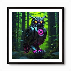 Robot Owl 1 Art Print