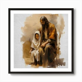 Jesus And The Child Art Print