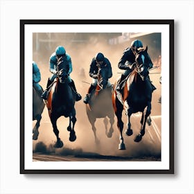 Jockeys Racing 10 Art Print