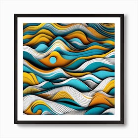 Abstract Wave Art Art Print