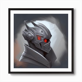 Robot Helmet ai art Art Print