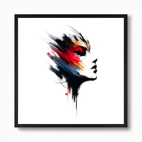 Abstract Woman'S Face Art Print