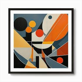 Original Abstract Painting On Canvas Dramatic Wall Art Black Mid Century Modern 6 Art Print