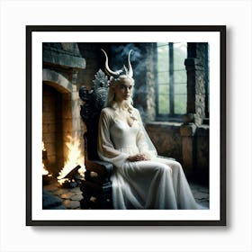 Vintage Dragon Queen 1 Art Print