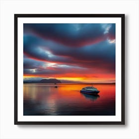 Sunset On The Water 31 Art Print