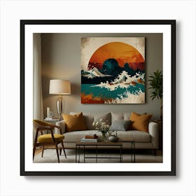 Ocean Waves Canvas Art Art Print