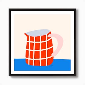 Orange Milk Jug Square Poster