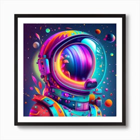 Astronaut Painting Art Print