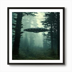Ufo In The Forest Art Print
