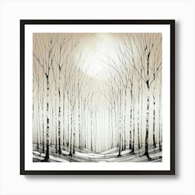 Moonlight In The Woods Art Print