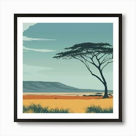 A Serengeti National Park In Tanzania Minimal Art Print