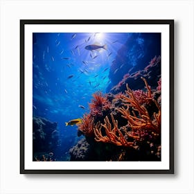 Coral Reef With Fishes 1 Art Print