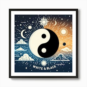 White & Black 1 Art Print