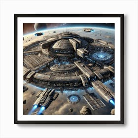 Vexis Prime Capital Space Station Asterian Syndicate 1024 Art Print