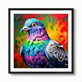 Rainbow Pigeon 2 Art Print