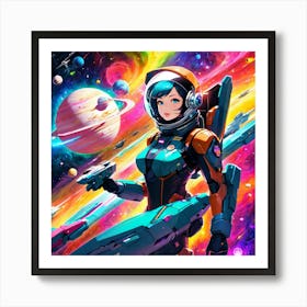 Space Girl Art Print