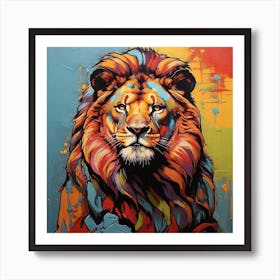 Pop Art graffiti Lion 1 Art Print