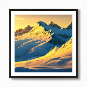 Sunset In The Mountains 2 Art Print