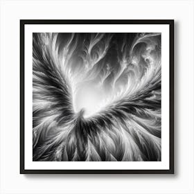 Black and White Abstract Art 295 Art Print